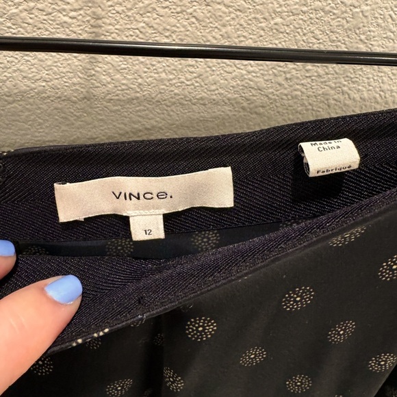 Vince. silky black and tan Skirt size 12 - Picture 3 of 5